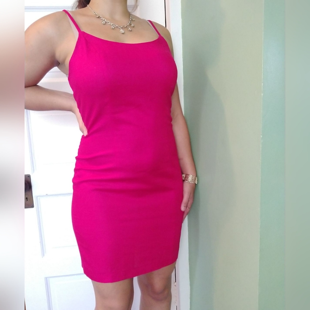 Magenta Linen Matter of Degrees dress